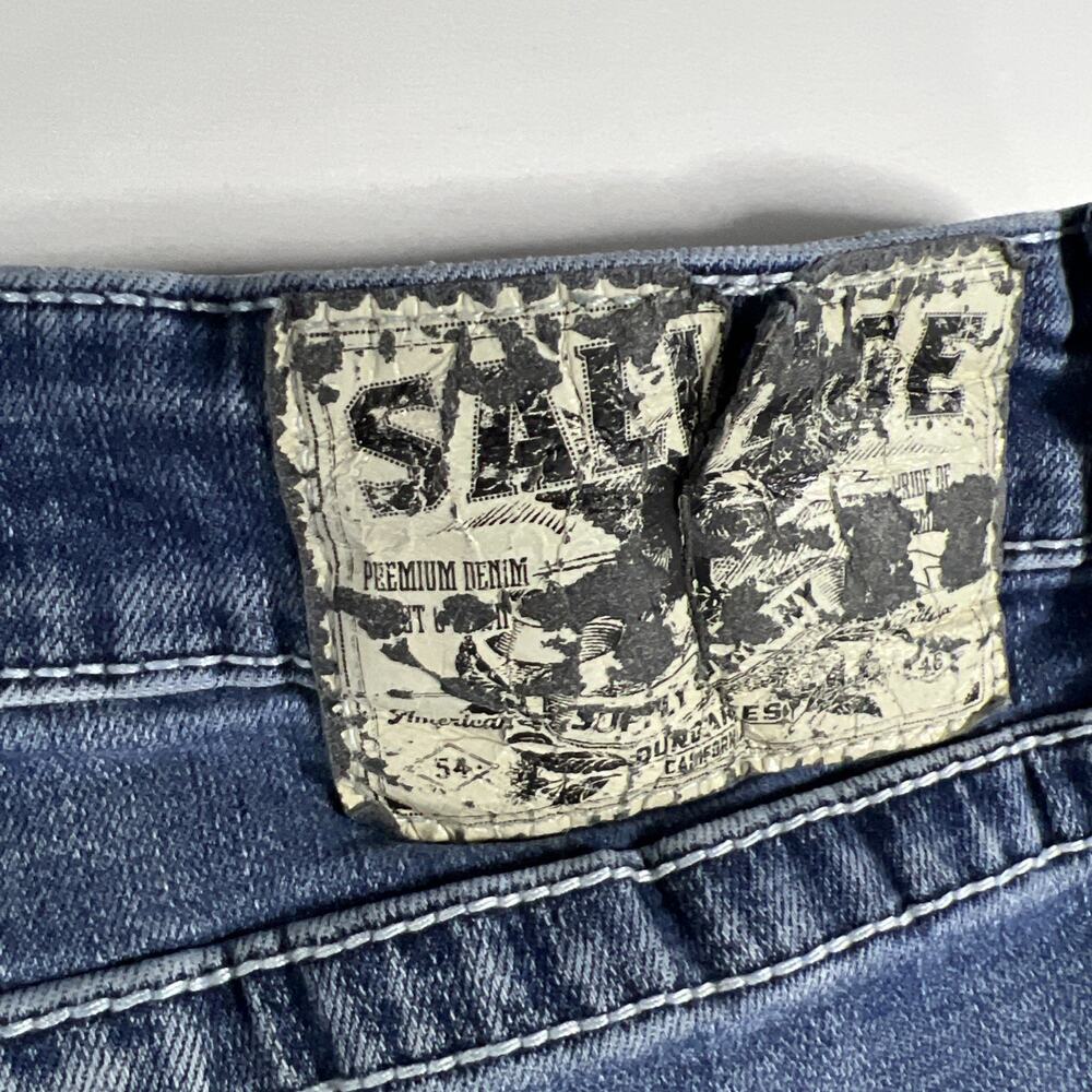 Salvage Buckle Anarchy Relaxed Straight Leg Mens Jeans Medium Wash 42x32 - Picture 4 of 12